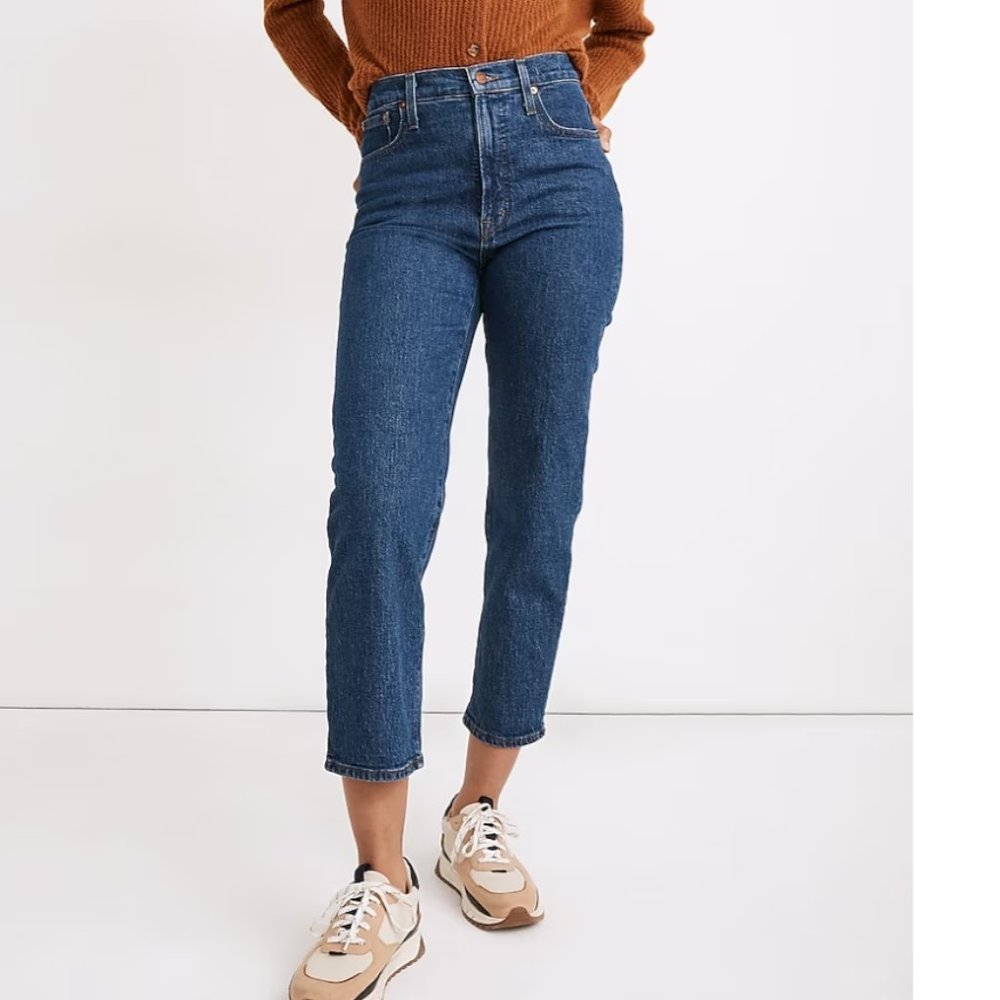 Madewell Petite Perfect Vintage Straight Crop Jean - Size 27P - Edendale Wash